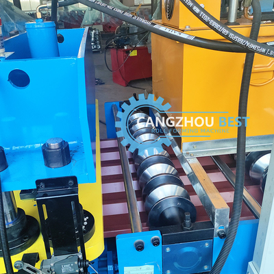IBR Roofing Sheet Roll Forming Machine Hydraulic Cutting untuk profil baja