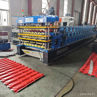 Color Steel Profile Roof Sheet Roll Forming Machine Tiga Layer Triple Designs