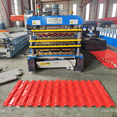 Color Steel Profile Roof Sheet Roll Forming Machine Tiga Layer Triple Designs