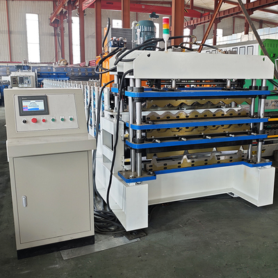 Kanada Popular Lantai Tiga Jubin IBR Roofing Sheet Roll Forming Machine