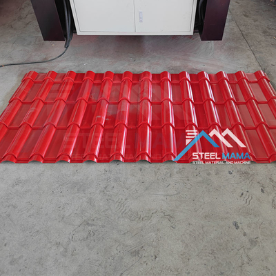 Amerika Selatan Empat Pilar Cutter Frame Tiga Lapisan Roofing Sheet Roll Forming Mesin