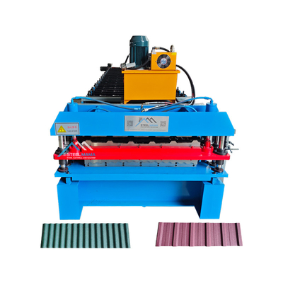 PPGI Bahan baku Mesin Membentuk Roll Layer Ganda Dengan 3Kw Daya Motor Utama Delta Inverter