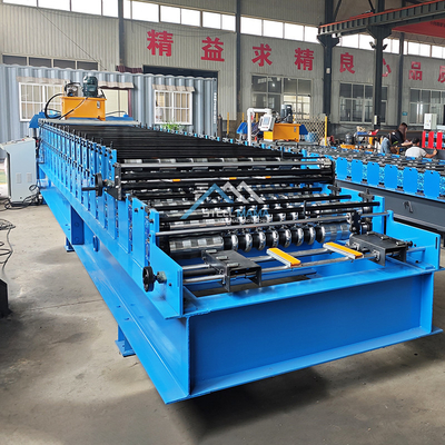 PPGI Bahan baku Mesin Membentuk Roll Layer Ganda Dengan 3Kw Daya Motor Utama Delta Inverter