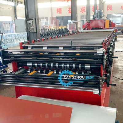 Euro Tile Roofing Sheet Roll Forming Machine 0.4-0.6mm Baja