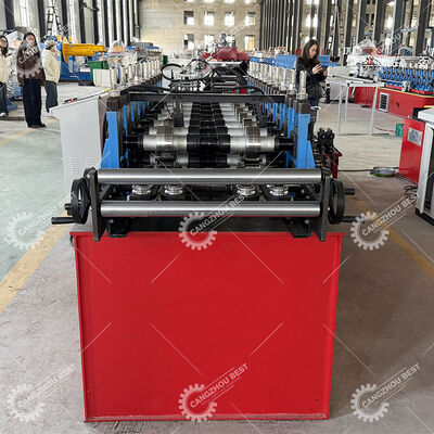 Galvanized Steel Double Line C U Profile Drywall Stud Roll Forming Machine Mesin untuk membentuk gulung