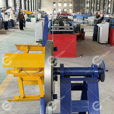 Galvanized Steel Double Line C U Profile Drywall Stud Roll Forming Machine Mesin untuk membentuk gulung