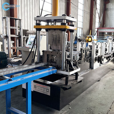 Kontrol PLC Ubah Otomatis Ukuran Mesin Roll Forming Purlin 80-300mm C