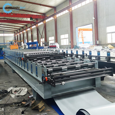 Mesin Roll Forming Profil Baja Berwarna Ganda Lapisan TR4&988 Populer Peru