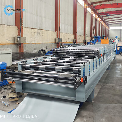 Mesin Roll Forming Profil Baja Berwarna Ganda Lapisan TR4&988 Populer Peru