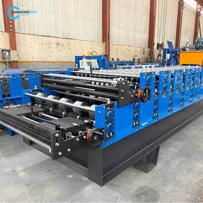 Double Layer Trapezodial IBR Sheet 840&836 Lembar bergelombang atap membuat roll Forming Machine