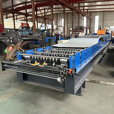 Afrika Selatan&Zimbabwe Popular Steel Profile High Rib&Gorrugated Double Layer Roofing Sheet Roll Forming Machine