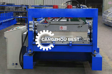 Otomatis Memotong Bangunan Profil Baja Decking Lembar Lantai Roll Forming Mesin