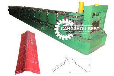 Color Steel Steel Profile Material Ketebalan 0,25-0,6mm Steel Roofing Ridge Cap Roll Forming Machine