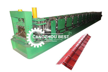 Color Steel Steel Profile Material Ketebalan 0,25-0,6mm Steel Roofing Ridge Cap Roll Forming Machine